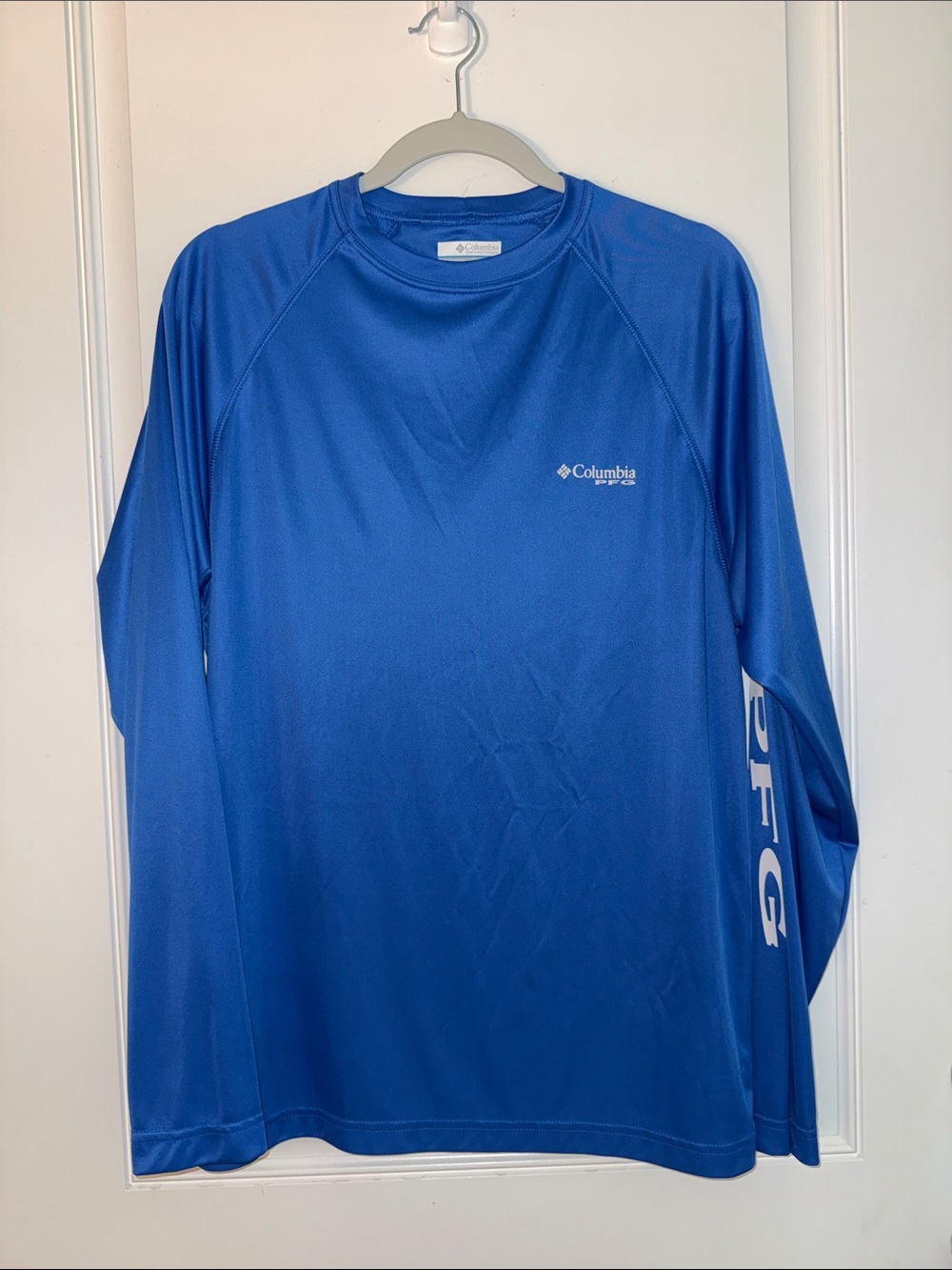 Columbia Men's Long-Sleeve Blue PFG Rash Guard size small like new
